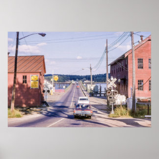Wiscasset en Bridge uit de jaren zestig Poster