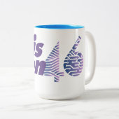 WisCon46-Logo voor 2023 - Beperkte tijd Tweekleurige Koffiemok (Voorkant rechts)