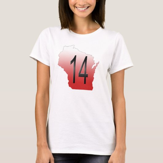 Wisconsin 14 t-shirt (Voorkant)