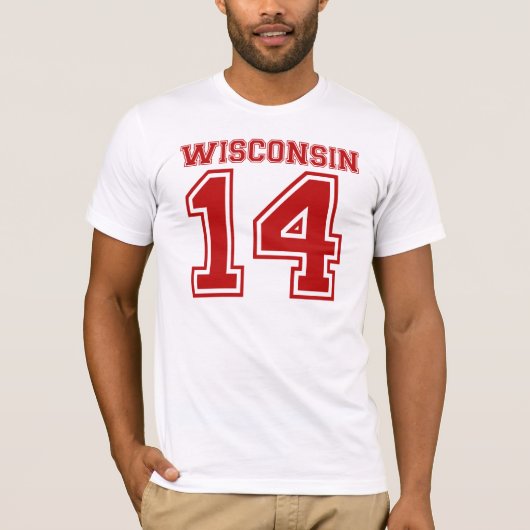 Wisconsin 14 t-shirt (Voorkant)