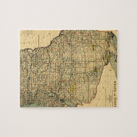 Wisconsin 1896 legpuzzel (Horizontaal)