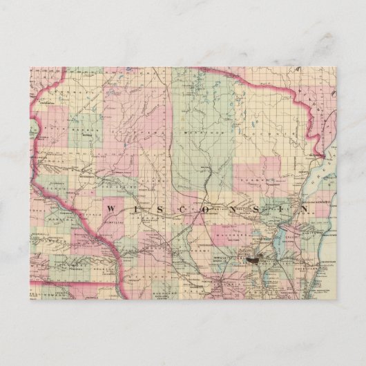 Wisconsin 3 briefkaart (Voorkant)