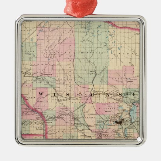 Wisconsin 3 metalen ornament (Voorkant)