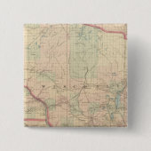 Wisconsin 4 vierkante button 5,1 cm (Voorkant)