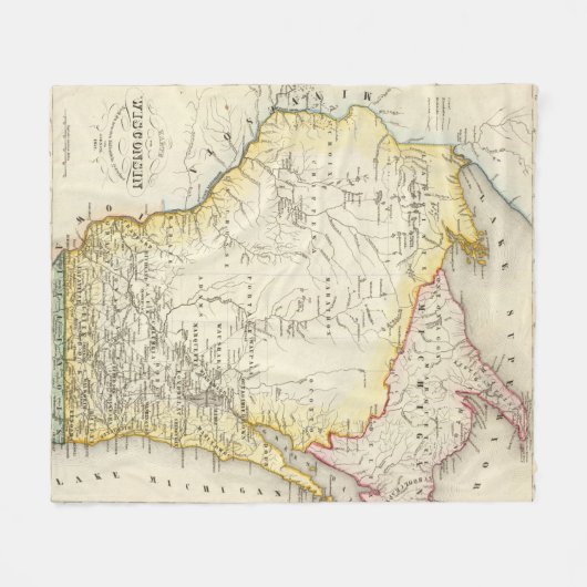 Wisconsin 6 fleece deken (Voorkant (Horizontaal))