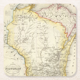 Wisconsin 6 kartonnen onderzetters