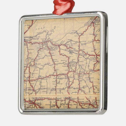 Wisconsin 6 metalen ornament (Links)