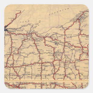 Wisconsin 6 vierkante sticker