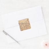 Wisconsin 6 vierkante sticker (Envelop)