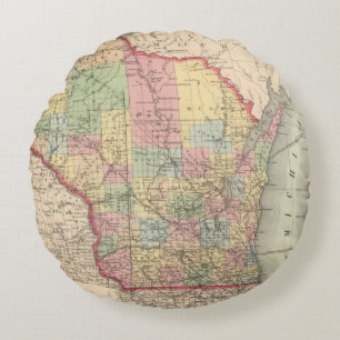 Wisconsin 7 rond kussen