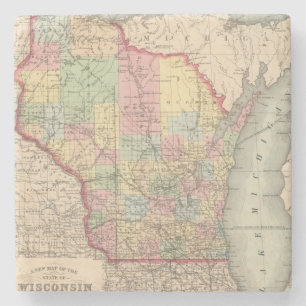 Wisconsin 7 stenen onderzetter