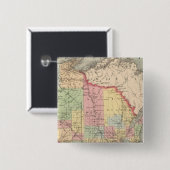 Wisconsin 7 vierkante button 5,1 cm (Voorkant /achterkant)
