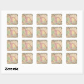 Wisconsin 7 vierkante sticker (Vel)