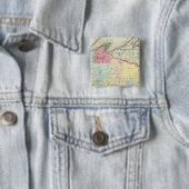 Wisconsin 8 vierkante button 5,1 cm (In situ)