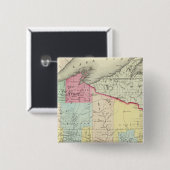 Wisconsin 8 vierkante button 5,1 cm (Voorkant /achterkant)