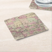 Wisconsin 9 kartonnen onderzetters (Schuin)