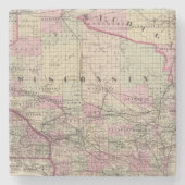 Wisconsin 9 stenen onderzetter (Voorkant)