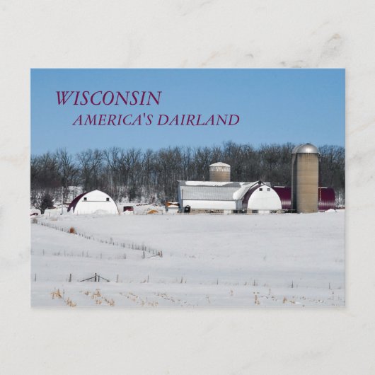 WISCONSIN, AMERIKA'S DAIRLAND BRIEFKAART (Voorkant)