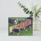 Wisconsin ansichtkaart briefkaart (Staand voorkant)