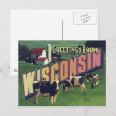 Wisconsin ansichtkaart briefkaart (Voorkant / Achterkant)