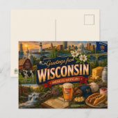 Wisconsin ansichtkaart briefkaart (Voorkant / Achterkant)