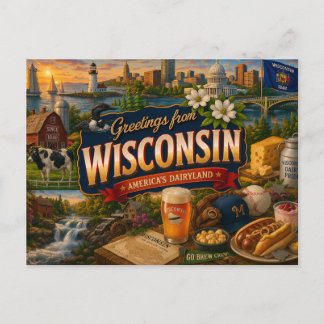 Wisconsin ansichtkaart briefkaart