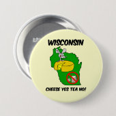 Wisconsin anti tea party ronde button 7,6 cm (Voorkant /achterkant)