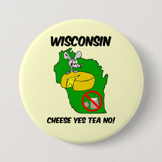 Wisconsin anti tea party ronde button 7,6 cm