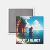 Wisconsin Apostle Islands National Lakeshore Magneet (Voorkant / Achterkant)