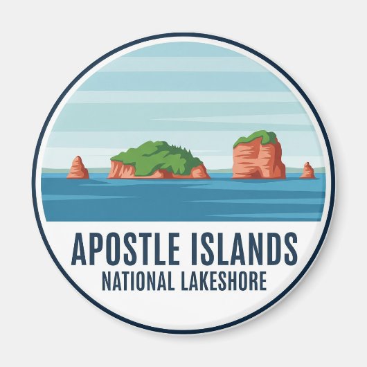 Wisconsin Apostle Islands National Lakeshore Magneet (Voorkant)