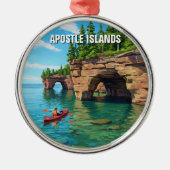 Wisconsin Apostle Islands National Lakeshore Metalen Ornament (Voorkant)