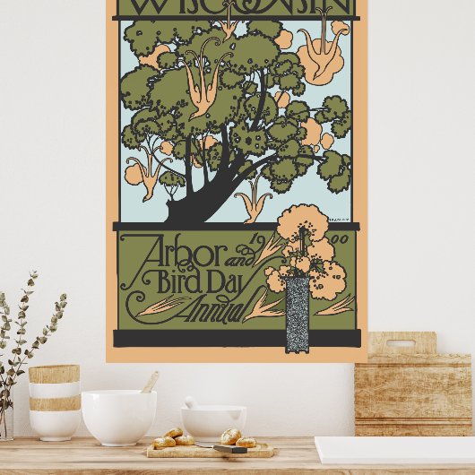 Wisconsin Arbor & Bird Day 1900 Poster (Keuken)