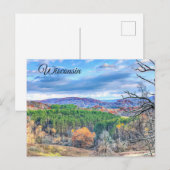 Wisconsin Autumn Scenic View Postcard Briefkaart (Voorkant / Achterkant)