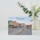 Wisconsin Avenue Village of Pewaukee Wisconsin Briefkaart (Staand voorkant)
