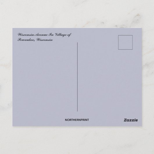 Wisconsin Avenue Village of Pewaukee Wisconsin Briefkaart (Achterkant)