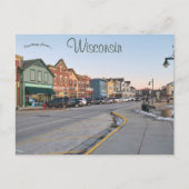 Wisconsin Avenue Village of Pewaukee Wisconsin Briefkaart (Voorkant)