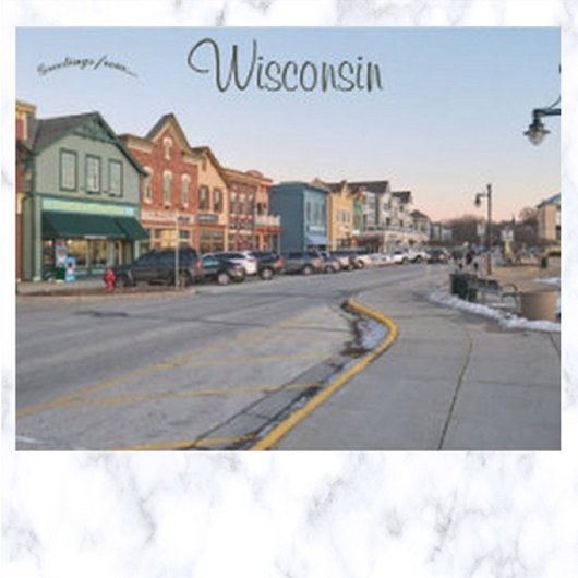 Wisconsin Avenue Village of Pewaukee Wisconsin Briefkaart