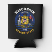 WISCONSIN BADGER STATE FLAG BLIKJESKOELER (Voorkant)