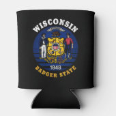 WISCONSIN BADGER STATE FLAG BLIKJESKOELER (Achterkant)