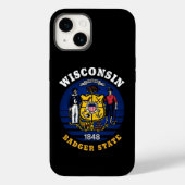 WISCONSIN BADGER STATE FLAG Case-Mate iPhone CASE (Achterkant)