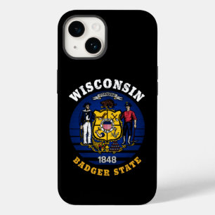 WISCONSIN BADGER STATE FLAG Case-Mate iPhone 14 HOESJE