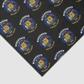 WISCONSIN BADGER STATE FLAG TISSUEPAPIER (Detail)
