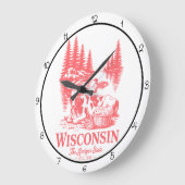 Wisconsin Badger State Koe Grote Klok (Hoek)
