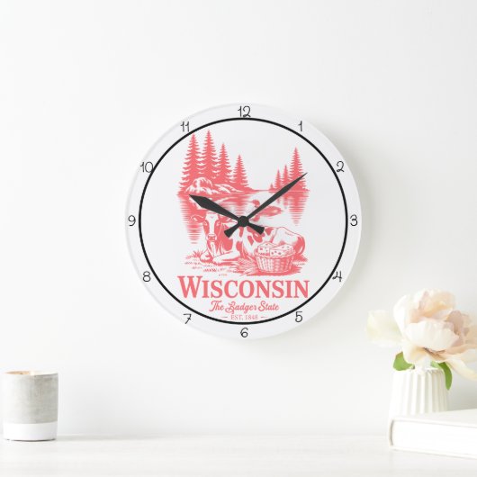 Wisconsin Badger State Koe Grote Klok (Huis)
