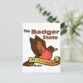 Wisconsin Badger State Robin png Briefkaart (Staand voorkant)
