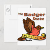 Wisconsin Badger State Robin png Briefkaart (Voorkant / Achterkant)
