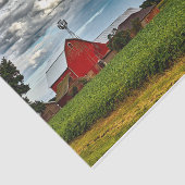 Wisconsin Barns onder een Stormy Sky Tissuepapier (Detail)