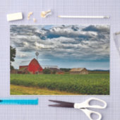 Wisconsin Barns onder een Stormy Sky Tissuepapier (Craft)