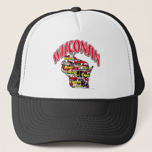 Wisconsin Beer Brats Cheese Fish-Fry Trucker Pet (Voorkant)