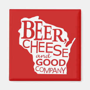 Wisconsin Beer Cheese & Good Company in Red White Magneet